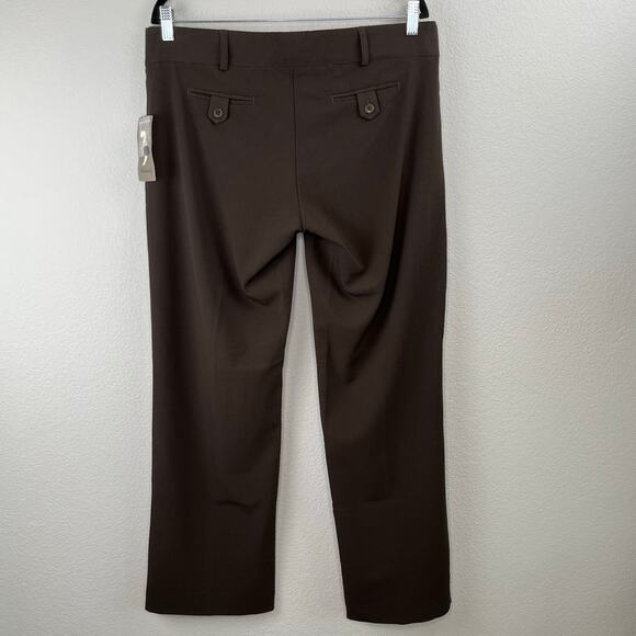 Three Seasons Brown Maternity Pants Adjustable Waist Straight Leg NWT Large - Picture 14 of 14